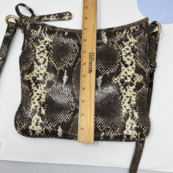 Brahmin Python Print Luxury Leather Shoulder or Crossbody Bag - Picture 3 of 12